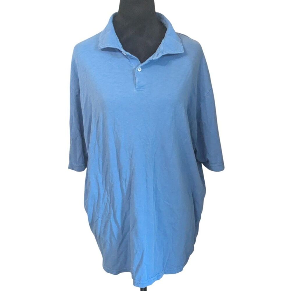 Peter Millar Collection XXL Blue Pima Cotton Polo Shirt SIlent Luxury